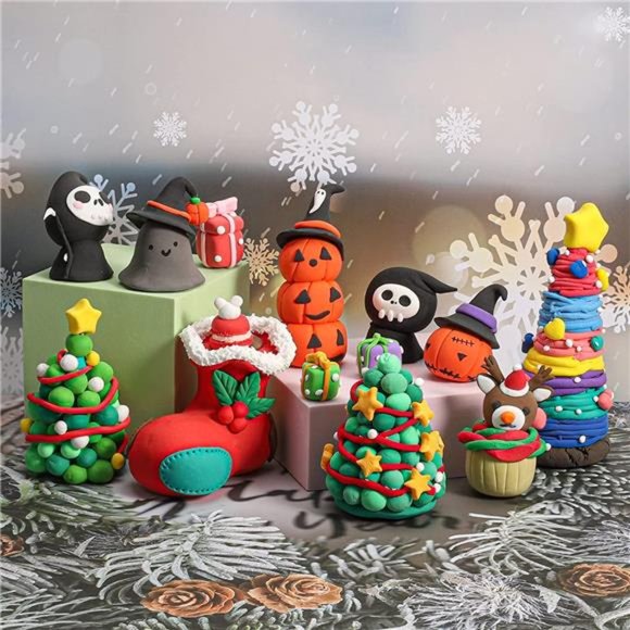 Modeling Clay Kit - 50 Colors Air Dry Ultra Light Clay, Safe & Non-Toxic for Kid - Picture 4 of 6